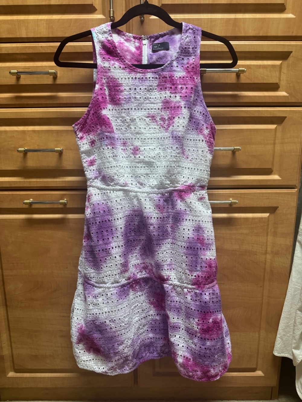 Tie-Dye Eyelet Dress